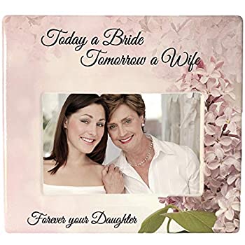 【中古】【インポート品・未当て嵌める】BANBERRY DESIGNS Bride 活動写真ひな形 - Today a Bride Tomorrow a Wife, Forever Your Daughter セラミックプラーク - Mother of the Bridge ギ 額縁-文房具・事務用品-画材