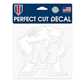 【中古】【輸入品・未使用】WinCraft NCAA メリーランド大学テラピンズ 6 x 6インチ ホワイトデカール