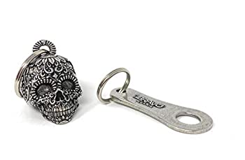 【中古】【輸入品・未使用】Bravo Bells 3-D シュガースカルバイカーベル ベルハンガー ? オートバイバイカーベルアクセサリーまたはキーチェーン
