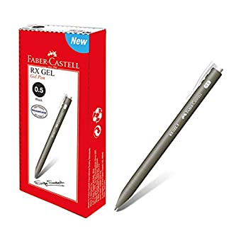 【中古】【輸入品・未使用】Faber-Castell RX ゲルペン 10本入りボックス (0.5mm ブラック) 人間工学ペン オフィス用 円錐型ペン先 色あせ防止 防水 高色強度 書類防止 格納