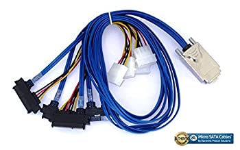 【中古】【輸入品・未使用】Micro SATAケーブル 外付けインフィニバンド SAS SFF-8470 → 4 X SAS SFF-8482 29 ピン -1メートル