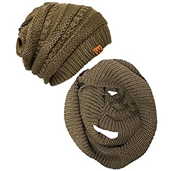 【中古】【インポート品・未当て嵌める】Wrapables 冬用 生あたたかいニットインフィニティスカーフとビーニー帽 US 大きさ: One Size