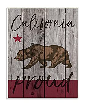 【中古】【輸入品・未使用】The Stupellホーム飾りコレクションCalifornia Proud Typography Wall Plaqueアート 10 x 15 cw-1284_wd_10x15|スカイマーケットプラス