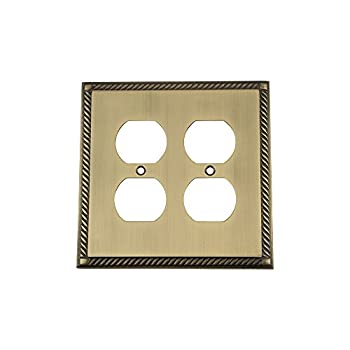 【中古】【インポート品・未当て嵌める】Nostalgic Warehouse索条取り替えっこ一皿withダブル差し込み 赤銅色 719753 1