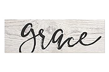 【中古】【輸入品・未使用】Graceホワイト素朴な木製壁サイン6?x 18