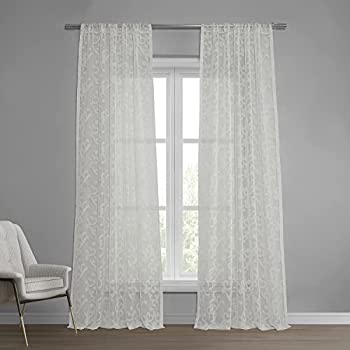 【中古】【インポート品・未当て嵌める】パリスクロールPatterned Fauxリネン薄っぺら覆い布 50 x 108 白いこと SHCH-11745-108