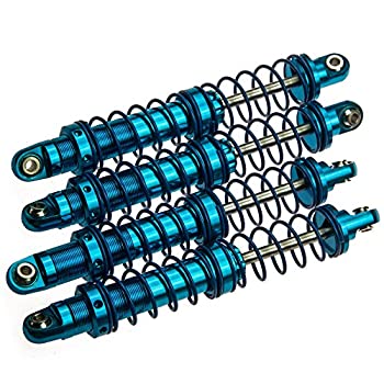 【中古】【輸入品・未使用】MOHERO RC アルミニウムサスペンションショックアブソーバーセット 1/10 RC D90 SCX10 クローラーカー用 4個パック (100MM、ブルー)|スカイマーケットプラス