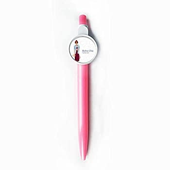 【中古】【輸入品・未使用】Bohe mia wind ファッション カートゥーン ローラーボールチップ ブルー ノック式ペン 書き込み用文房具
