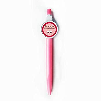 【中古】【輸入品・未使用】ピンクハッピーバレンタインデーメガネ ローラーボールチップ ブルー 格納式ペン 書き込み用文房具