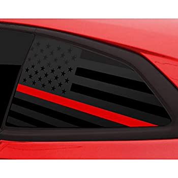 【中古】【輸入品・未使用】Bogar Tech Designs クォーターウィンドウ アメリカ国旗 ビニールデカール カマロ2016-2021に対応 細いレッドライン｜スカイマーケットプラス