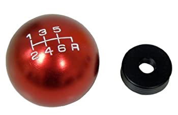 【中古】【輸入品・未使用】10x1.25mm Thread 6 speed JDM Round Ball Shift Knob in Red Billet Aluminum for Mazda Miata RX8 RX-8|スカイマーケットプラス