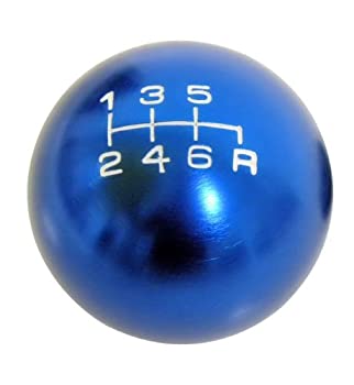 【中古】【輸入品・未使用】10x1.25mm Thread 6 speed JDM Round Ball Shift Knob in Blue Billet Aluminum for Mazda Miata RX8 RX-8