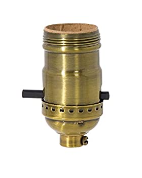 【中古】【輸入品・未使用】B & Pランプ真鍮Early Electricスタイルランプソケット、アンティーク真鍮仕上げ、push-thru、on / off機能、Unoスレッドシェル｜スカイマーケットプラス