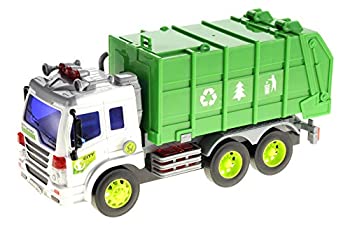 【中古】【輸入品・未使用】PowerTRC Friction Powered Garbage Truck Toy with Lights and Sounds