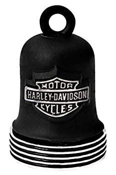 【中古】【輸入品・未使用】Harley-Davidson HRB098 バー&シールド クロムエッジライド ベル - ブラック仕上げ
