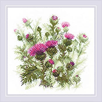 【中古】【輸入品・未使用】RIOLIS COUNTED CROSS STCH THISTLE マルチカラー