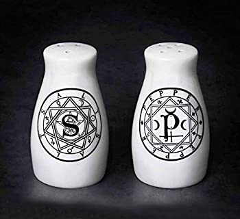 【中古】【輸入品・未使用】パシフィックギフトウェア 聖なる幾何学模様 塩コショウシェイカーセット Alchemy England｜スカイマーケットプラス