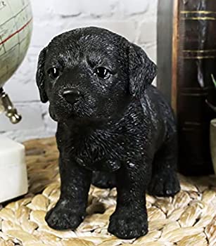 【中古】【インポート品・未当て嵌める】Ebros 本当のな可愛らしいブラックラブラドールレトリバー 犬ころ像 長さ6.25in 愛玩動物茶飲み友だち ラブラドール 犬種寄せ合わせ 本物そっくりの恒星日