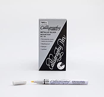 【中古】【輸入品・未使用】UCHIDA カリグラフィーペイントマーカー チゼルチップ フラット2mmペン先 シルバー (UCH125SSLV)｜スカイマーケットプラス