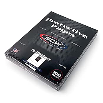 【中古】【輸入品・未使用】50 BCW 9 Pocket Page Protectors Fits 3-Ring Binder for Baseball and Other Sports Cards! by BCW