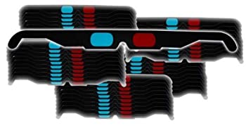 【中古】【輸入品・未使用】50 Pairs - FLAT- 3D Glasses Red and Cyan WHITE Frame Anaglyph Cardboard by Rob's Super Happy Fun Store [並行輸入品]