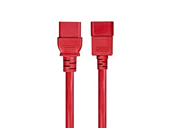 【中古】【輸入品・未使用】Monoprice 14?AWG電源ケーブル/コード???3?Ft???レッドfor PDU 15?A (IEC 60320?C13?to IEC 60320?C20?)