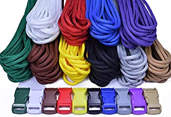【中古】【輸入品・未使用】パラコードスターターキット - 550コード - 25フィートバンドル お揃いのバックル付き - 40色以上
