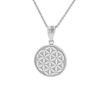 【中古】【輸入品・未使用】Dainty 925スターリングシルバー 生命の花 聖なる幾何学模様 ペンダントネックレス