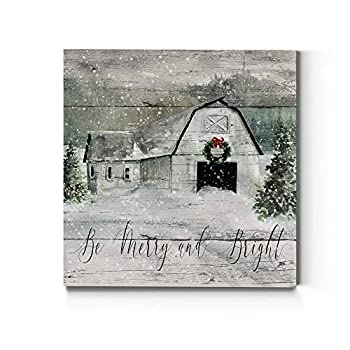 【中古】【インポート品・未当て嵌める】Renditions Gallery Be Merry and Bright 壁作物 愛くるしげクリスマス\u0026冬の作物細工物 喜び事の貯蔵室 フェイクウッドルック 割り増し金ギャラ その他-キッチン用品・食器・調理器具