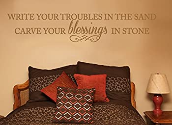 【中古】【輸入品・未使用】Wall Decor Plus More WDPM371 Write Your Troubles in The Sand Carve Your Blessings in Stone Wall Decal, 36 x 7-Inch, Metallic Gold by Wa|スカイマーケットプラス