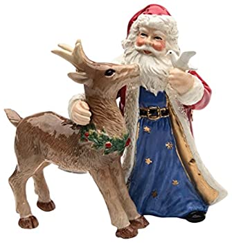 【中古】【インポート品・未当て嵌める】StealStreet ss-cg-10679?4.75?\" Holiday Painted Santa with Dove and Deer Salt and Pepper"