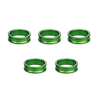 【中古】【インポート品・未当て嵌める】Wolf Tooth Components ヘッドセットスペーサー 5個容器に並べる 10粍 緑であること