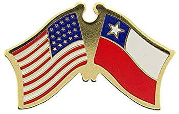 【中古】【輸入品・未使用】チリ国旗パッチとピン レッド IFPP001