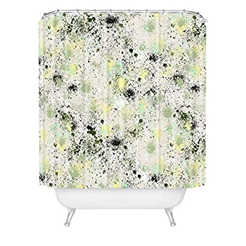 【中古】【輸入品・未使用】Deny Designs Ninola Designs インク スプラッター ライム バナナ シャワーカーテン 72x69 グリーン