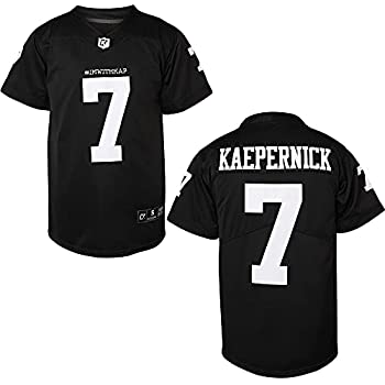 【中古】【輸入品・未使用】Villa Colin Kaepernick ジャージ #7 ImWithKap IM with KAP オールステッチ 映画 フットボール ジャージ ブラック ホワイト S-3XL US サイズ: S