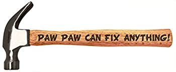 【中古】【インポート品・未当て嵌める】Father\u0027s Day Gift for Paw Paw Can Fix Anything DIY Tool Gift Engraved Wood Handle Steel Hammer by Personalized Gifts