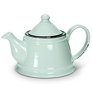 【中古】【輸入品・未使用】Abbott Collection エナメル外観 ストーンウェア ティーポット グリーン