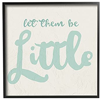 【中古】【輸入品・未使用】Stupellの部屋のキッズLet Them Be Littleブルー筆記体Typography Framed Giclee Texturizedアート