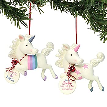 【中古】【輸入品・未使用】Department 56?Snowpinions 3.375インチ高さX 2.5インチ幅X 3.75インチ長Flying Unicorn装飾Hanging Figurine Ornaments|スカイマーケットプラス