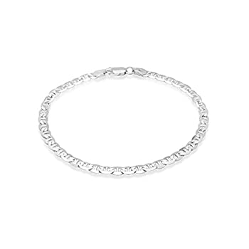 【中古】【輸入品・未使用】Honolulu Jewelry Company スターリングシルバー 4.5mm - 8mm マリナーリンクチェーンネックレスまたはブレスレット 7.5インチ - 28インチ