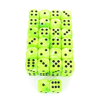【中古】【輸入品・未使用】明るいグリーン渦Dice withブラックPips d6?16?mm ( 5?/ 8in )バルクパック50のWondertrail