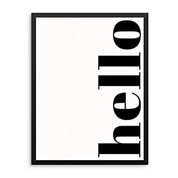 【中古】【輸入品・未使用】Hello Sign 壁装飾アートプリント - 8インチ x 10インチ フレームなし - 心に響くモチベーションの引用句 リビングルーム ベッドルーム ホーム