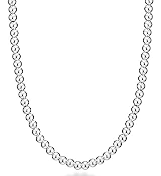 【中古】【輸入品・未使用】MiaBella 925スターリングシルバー 6mmビーズボールストランドネックレスジュエリー レディース ティーン用 16インチ-18インチ-20インチ|スカイマーケットプラス