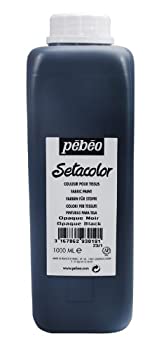 【中古】【輸入品・未使用】Pebeo Setacolor 不透明ファブリックペイント 1リットルボトル ブラック
