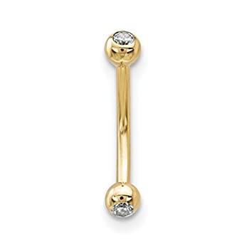 【中古】【輸入品・未使用】14K キュービックジルコニア アイブロー ジュエリー