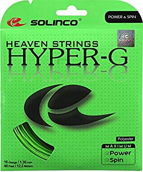 【中古】【インポート品・未当て嵌める】Solinco Hyper-G Heaven String Poly (ポリエステル) 17ゲージ / 1.20粍 テニスラケットストリングセット 4風呂敷き包み (申しつけるごとに4仕掛ける) - 回転運動