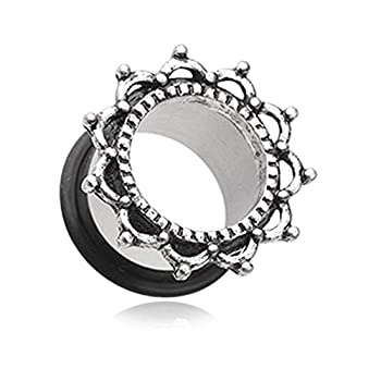 【中古】【輸入品・未使用】Covet Jewelry Sylvan フローラルフィリグリー シングルフレア イヤーゲージ トンネルプラグ