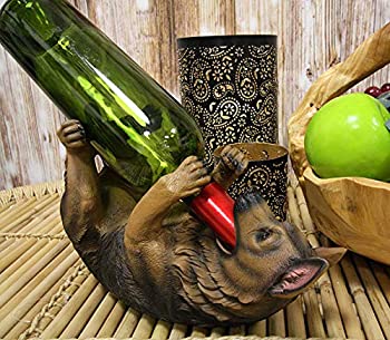 【中古】【輸入品・未使用】Ebros 本物そっくり ピュアブリード ペディグリー 犬 ジャーマンシェパード 犬 ワインボトルホルダー 置物 キッチン ワインセラーカウンタートッ