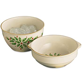 【中古】【インポート品・未当て嵌める】Lenox ホリデーコールドディップサーバー その他-キッチン用品・食器・調理器具