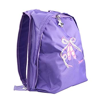 【中古】【インポート品・未当て嵌める】IEFIEL ガールズ バレーシューズ 刺しゅう入り口・入口 社交ダンス ショルダーバッグ 学院体育館 強化因子うしろ側容器に並べる, パープル, One_Size